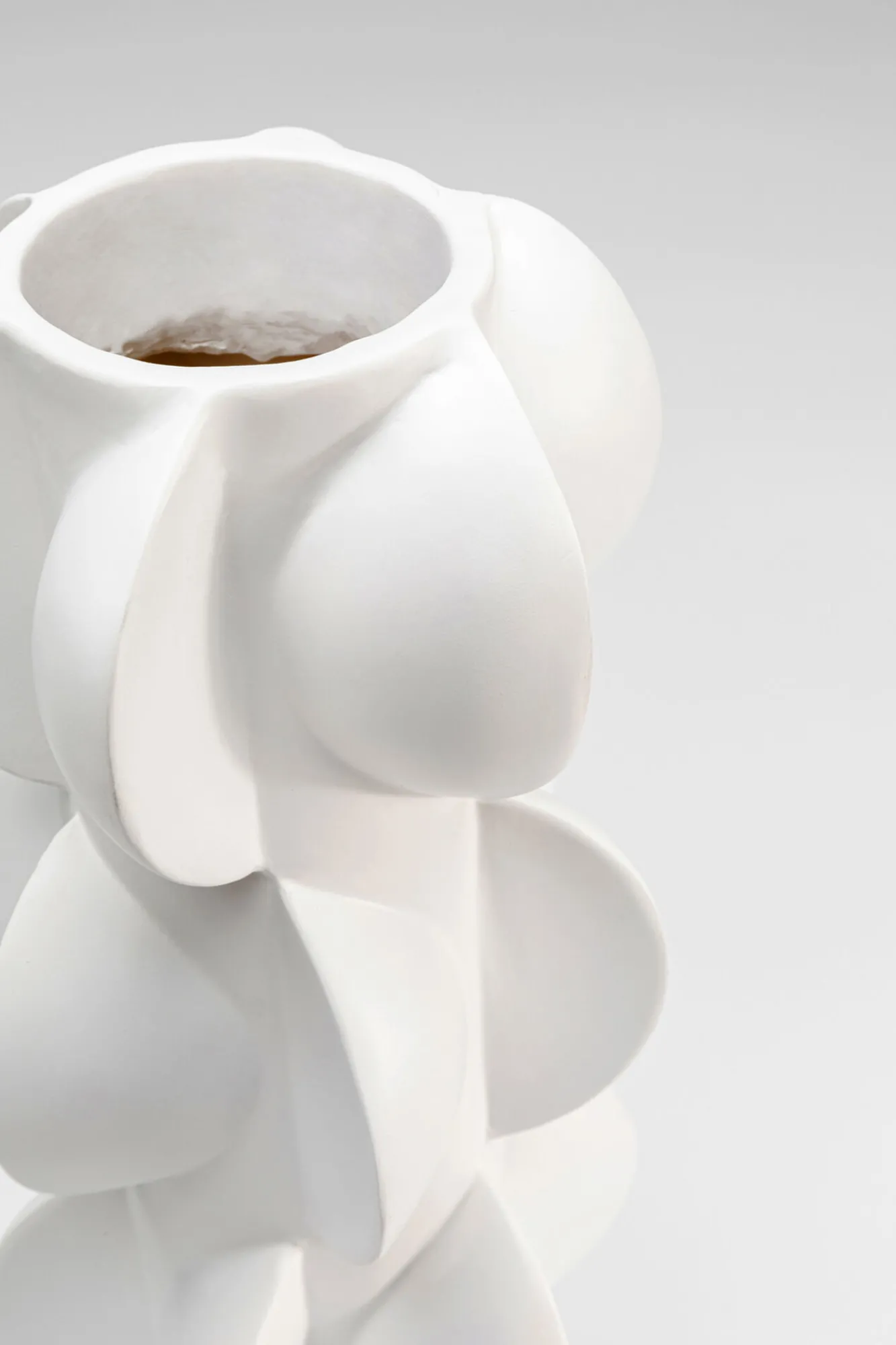 Hot KARE Design Wazon Viento biały 35cm - KARE