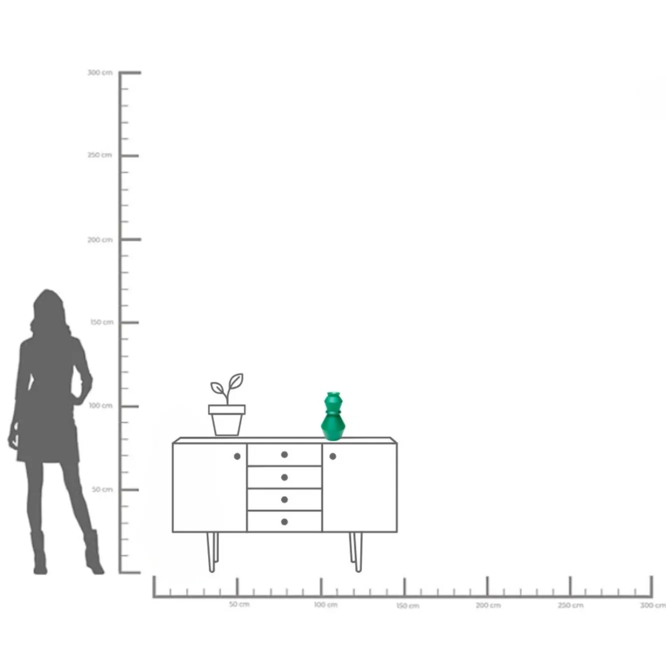 Online KARE Design Wazon w kolorze zielonym szkło z recyklingu Ø16x30 cm - KARE