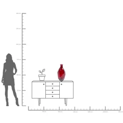 Hot KARE Design Wazon wysoki ze szkła z recyklingu różowy 20x59 cm - KARE