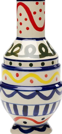 Hot KARE Design Wazon z ceramiki boho kolorowe wzory Ø13x25 cm - KARE