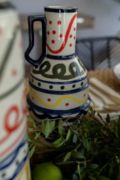 Hot KARE Design Wazon z ceramiki boho kolorowe wzory Ø13x25 cm - KARE