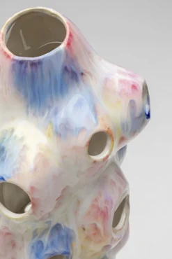 Online KARE Design Wazon z kamionki kolorowy ręczne wykonanie 15x39 cm - KARE