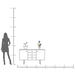 Discount KARE Design Wazon z porcelany kolorowy dwie twarze Ø21x44 cm - KARE