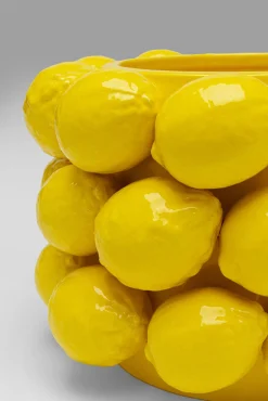 Outlet KARE Design Wazon z porcelany żółty cytryny Ø26x19 cm - KARE