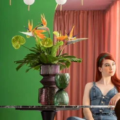 Hot KARE Design Wazon zielony ręcznie dmuchane szkło Ø12x25 cm - KARE