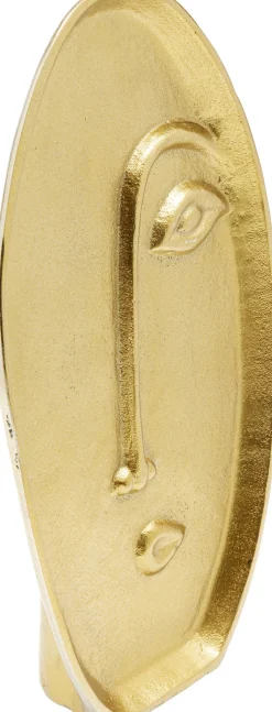 Outlet KARE Design Wazon złoty z aluminium motyw twarzy 20x35 cm - KARE