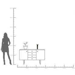 Fashion KARE Design Świecznik ceramiczny czarno-złoty na 1 świecę 30 cm - KARE