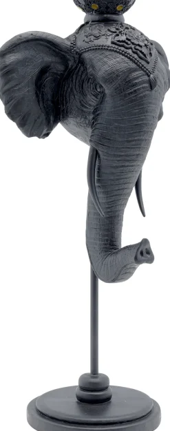 Clearance KARE Design Świecznik Elephant Head 26x49 cm czarny - KARE