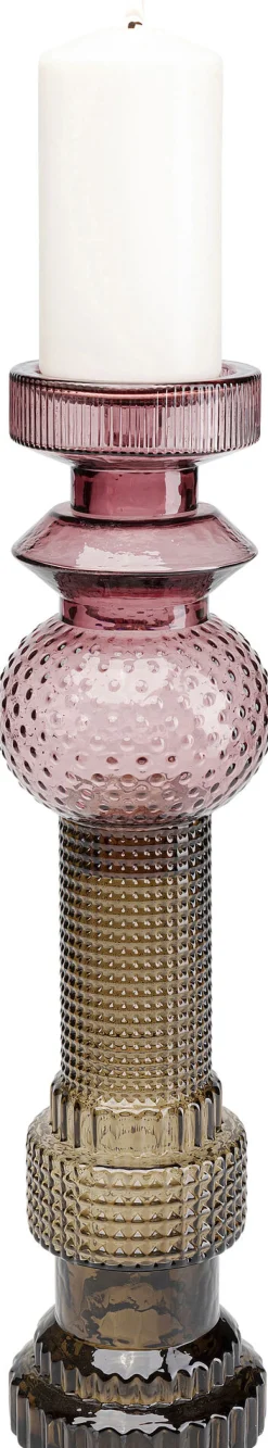 Outlet KARE Design Świecznik Marvelous Duo Ø12x49 cm fioletowo-szary - KARE