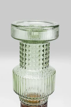 Fashion KARE Design Świecznik Marvelous Duo Ø12x49 cm zielono-brązowy - KARE