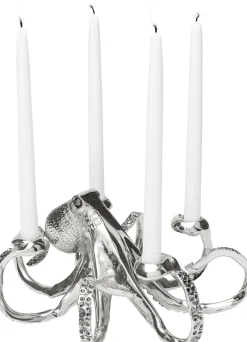 New KARE Design Świecznik Octopus 30x15 cm srebrny - KARE