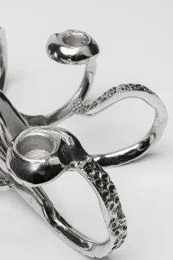 New KARE Design Świecznik Octopus 30x15 cm srebrny - KARE