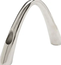 Outlet KARE Design Świecznik podwójny z aluminium srebrny 28x21 cm - KARE