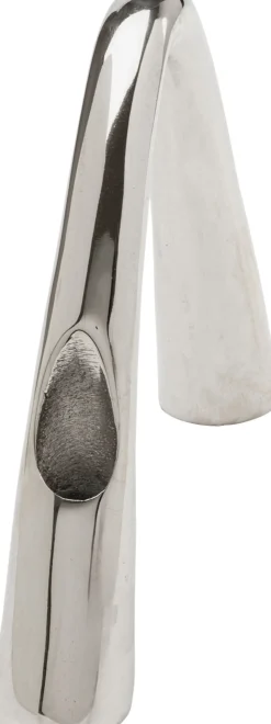 Outlet KARE Design Świecznik podwójny z aluminium srebrny 28x21 cm - KARE