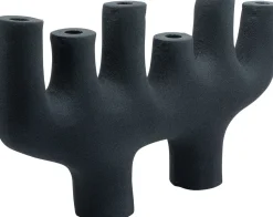 Sale KARE Design Świecznik 6Stickers 47x26 cm aluminium czarny - KARE