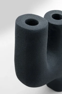 Sale KARE Design Świecznik 6Stickers 47x26 cm aluminium czarny - KARE