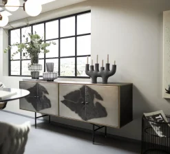 Sale KARE Design Świecznik 6Stickers 47x26 cm aluminium czarny - KARE