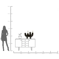 Clearance KARE Design Świecznik 4Stickers 60x44 cm aluminium brązowo-czarny - KARE