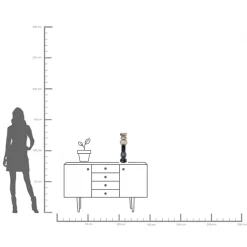 Clearance KARE Design Świecznik szklany szaro-brązowy Ø12x49 cm - KARE