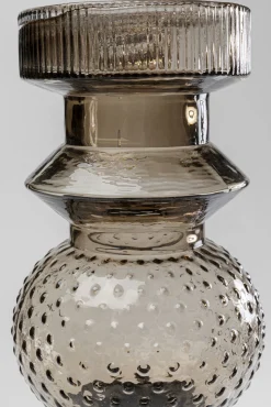 Clearance KARE Design Świecznik szklany szaro-brązowy Ø12x49 cm - KARE