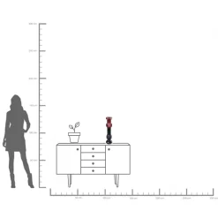 New KARE Design Świecznik szklany szaro-różowy Ø12x49 cm - KARE