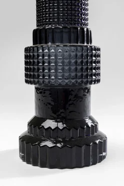 New KARE Design Świecznik szklany szaro-różowy Ø12x49 cm - KARE