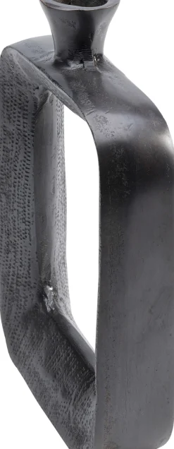 Outlet KARE Design Świecznik Tanu 20x30 cm aluminium czarny - KARE