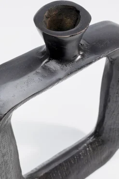 Outlet KARE Design Świecznik Tanu 20x30 cm aluminium czarny - KARE