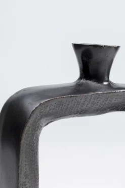 Outlet KARE Design Świecznik Tanu 20x30 cm aluminium czarny - KARE