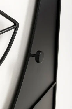 New KARE Design Wieszak ścienny czarno-złoty stal i szkło motyw twarzy 90x200 cm - KARE