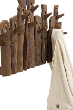 Hot KARE Design Wieszak ścienny drewno z recyklingu 68x44 cm - KARE