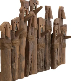 Hot KARE Design Wieszak ścienny drewno z recyklingu 68x44 cm - KARE