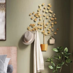 Sale KARE Design Wieszak ścienny Leafline 93x158 cm złoty - KARE