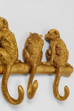 Sale KARE Design Wieszak ścienny Monkey Hook 70x22 cm złoty - KARE