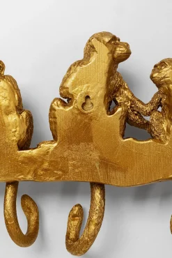 Sale KARE Design Wieszak ścienny Monkey Hook 70x22 cm złoty - KARE