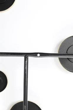 Online KARE Design Wieszak ścienny stalowy czarny haczyki złote 79x46 cm - KARE