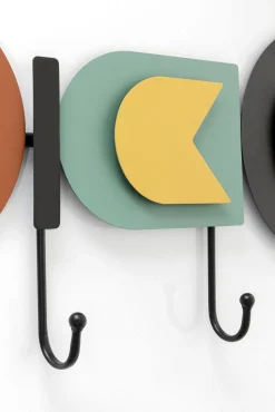 Online KARE Design Wieszak ścienny stalowy kolorowy 5 haczyków 80x26 cm - KARE