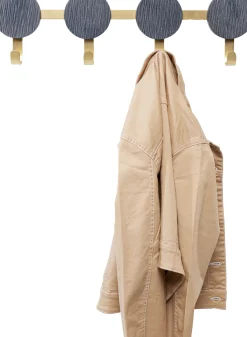 Best KARE Design Wieszak ścienny z 4 haczykami szaro-złoty 55 cm - KARE