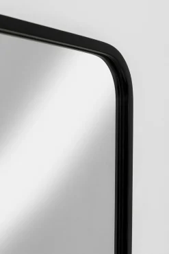 Fashion KARE Design Wieszak ścienny z lustrem czarny haczyki drewniane 50x65 cm - KARE