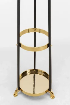 Clearance KARE Design Wieszak stojący Luna 39x166 cm czarno-złoty - KARE