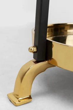 Clearance KARE Design Wieszak stojący Luna 39x166 cm czarno-złoty - KARE