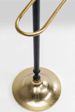 Outlet KARE Design Wieszak stojący na garnitur czarno-złoty stal i aluminium 130 cm - KARE