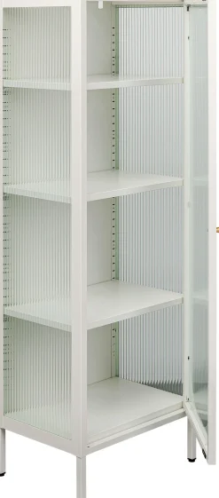 Sale KARE Design Witryna 1-drzwiowa biała stal i szkło 50x150 cm - KARE