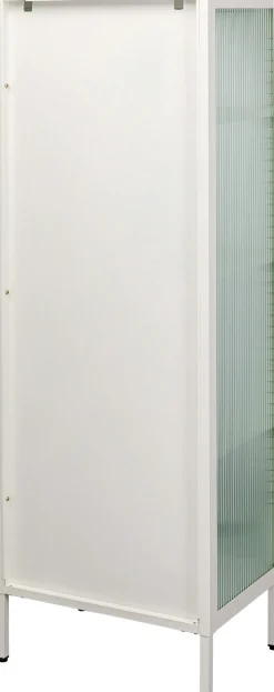 Sale KARE Design Witryna 1-drzwiowa biała stal i szkło 50x150 cm - KARE