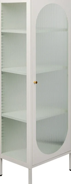 Sale KARE Design Witryna 1-drzwiowa biała stal i szkło 50x150 cm - KARE