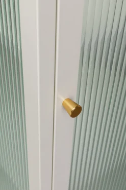 Sale KARE Design Witryna 1-drzwiowa biała stal i szkło 50x150 cm - KARE