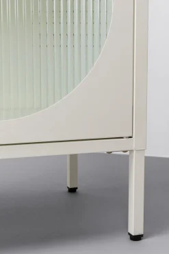 Sale KARE Design Witryna 1-drzwiowa biała stal i szkło 50x150 cm - KARE