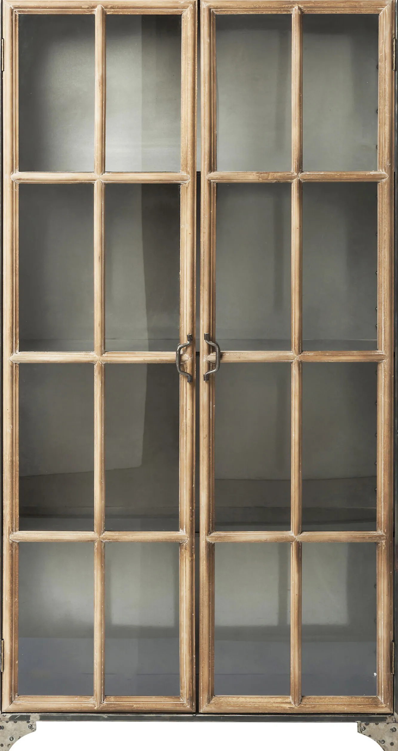 Hot KARE Design Witryna Kontor 187x97 cm szaro-drewniana - KARE