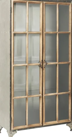 Hot KARE Design Witryna Kontor 187x97 cm szaro-drewniana - KARE