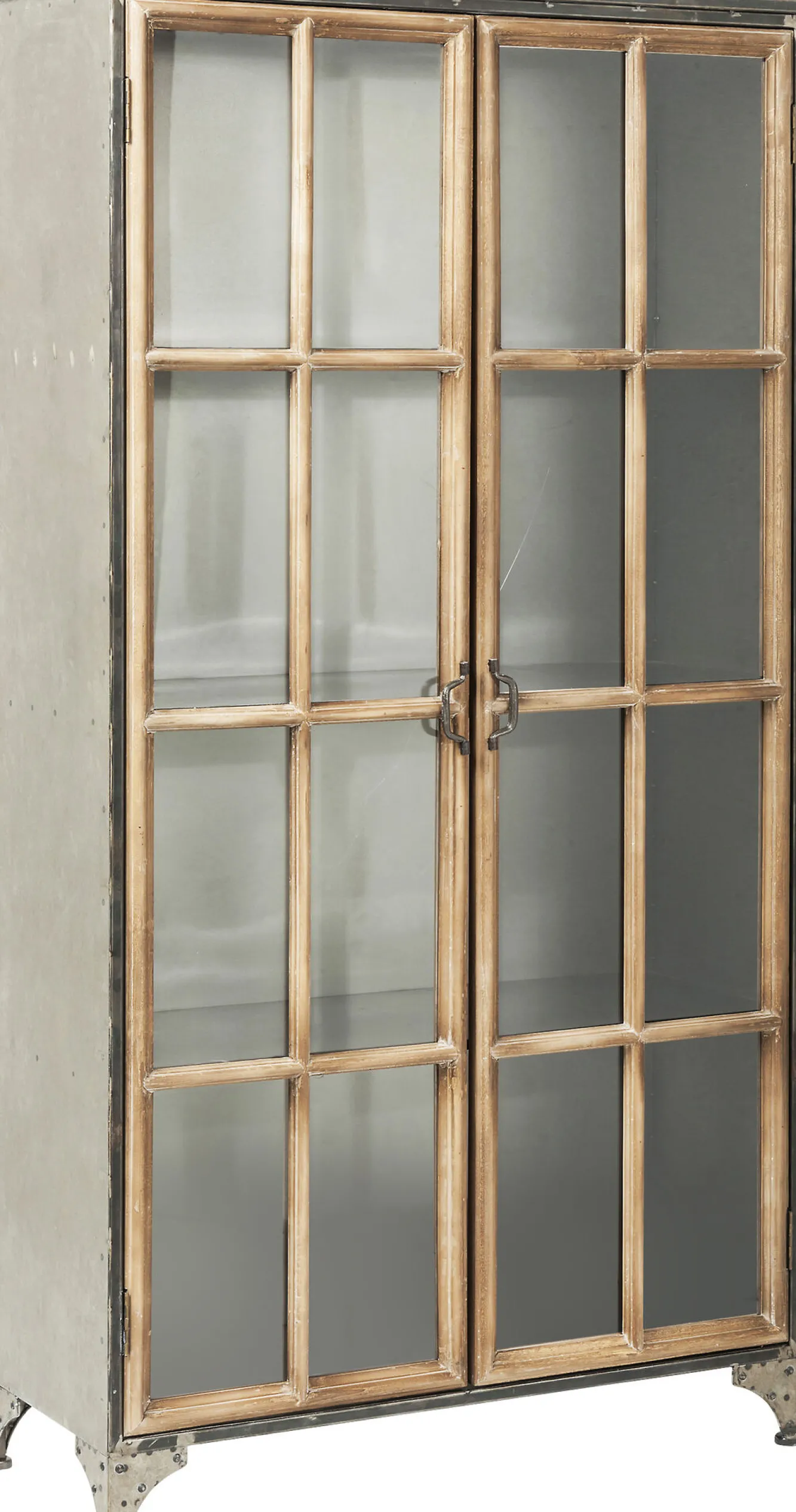 Hot KARE Design Witryna Kontor 187x97 cm szaro-drewniana - KARE